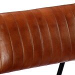 vidaXL Chaise à bascule Marron Cuir véritable
