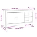 vidaXL Meuble TV Blanc 103x36 5x52 cm Bois de pin massif