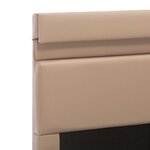 vidaXL Cadre de lit à rangement et LED Cappuccino Similicuir 100x200cm