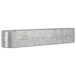 vidaXL Lit surélevé de jardin Acier enduit de poudre Argenté