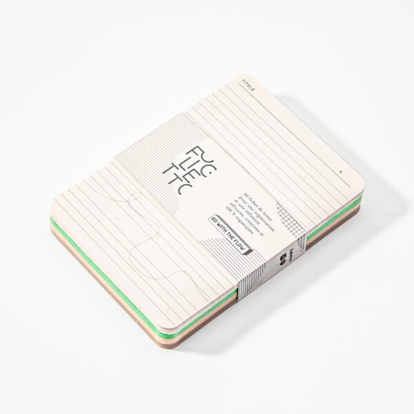 Bloc-notes de 60 fiches a6 lignées "go with the flow"