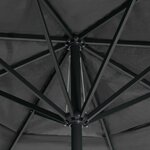 vidaXL Parasol de jardin avec mât en aluminium 600 cm anthracite