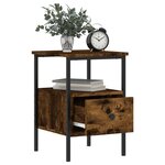 vidaXL Tables de chevet 2 Pièces chêne fumé 34x36x50 cm bois ingénierie