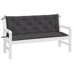 vidaXL Coussins de banc de jardin lot de 2 anthracite tissu Oxford