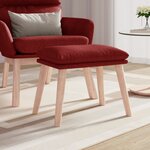 vidaXL Repose-pied Rouge 45x29 5x35 cm Tissu