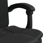 Chaise fauteuil siège pivotante de inclinable de bureau informatique étude similicuir noir 02_0024262