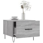 vidaXL Table basse Sonoma gris 50x50x40 cm Bois d'ingénierie