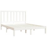 vidaXL Cadre de lit sans matelas blanc bois de pin massif 140x190 cm