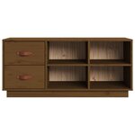 vidaXL Banc à chaussures Marron miel 100x34x45 cm Bois de pin massif