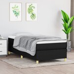 vidaXL Cadre de lit Noir 90x200 cm Tissu