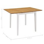 vidaXL Mobilier de salle à manger 5 Pièces MDF Blanc