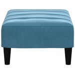 vidaXL Repose-pied bleu 77x55x31 cm velours