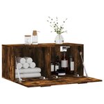 vidaXL Armoire murale chêne fumé 80x36 5x35 cm bois d'ingénierie