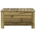 vidaXL Repose-pied de jardin avec coussin bois de pin imprégné