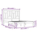 vidaXL Cadre de lit sans matelas blanc 200x200 cm bois massif de pin
