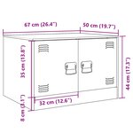 vidaXL Table basse anthracite 67x50x44 cm acier