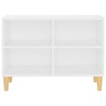 vidaXL Meuble TV avec pieds en bois massif Blanc 69 5x30x50 cm