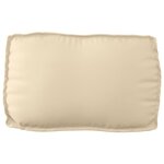 vidaXL Ensemble de coussins en palette de 3 pièces beige en tissu Oxford