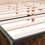 vidaXL Cadre de lit sans matelas chêne fumé 140x200 cm