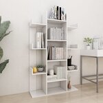 vidaXL Bibliothèque Blanc brillant 86x25 5x140 cm Bois d’ingénierie