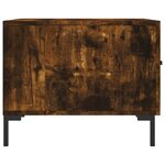 vidaXL Table basse Chêne fumé 50x50x40 cm Bois d'ingénierie