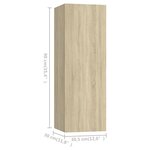 vidaXL Meuble TV Chêne sonoma 30 5x30x90 cm Bois d’ingénierie