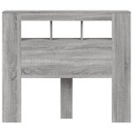vidaXL Tête de lit à LED sonoma gris 120x18 5x103 5 cm bois ingénierie