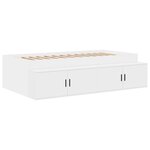 vidaXL Lit de Rangement Blanc 75x190 cm
