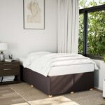 vidaXL Cadre de lit Marron foncé 120x200 cm Tissu