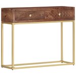 vidaXL Table console 90 x 30 x 75 cm Bois de manguier massif