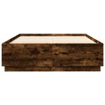 vidaXL Cadre de lit sans matelas chêne fumé 150x200 cm
