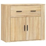 vidaXL Buffets 3 Pièces Chêne sonoma Bois d'ingénierie