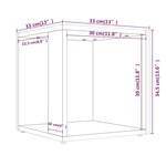 vidaXL Table d'appoint Chêne fumé 33x33x34 5 cm Bois d'ingénierie