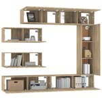 vidaXL Ensemble de meubles TV 7 Pièces Chêne sonoma Bois d'ingénierie