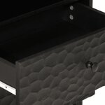 vidaXL Table de chevet noir 50x33x60 cm bois de manguier massif