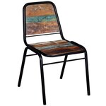vidaXL Chaises à manger lot de 6 bois de récupération solide
