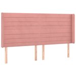vidaXL Sommier à lattes de lit matelas et LED Rose 180x200 cm Velours