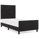 vidaXL Cadre de Lit Noir 100x200 cm en Velours