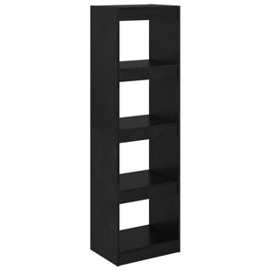 vidaXL Bibliothèque/Séparateur de pièce Noir 40x30x135 5 cm Pin massif