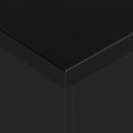 vidaXL Table à manger extensible Noir brillant 175x90x75 cm