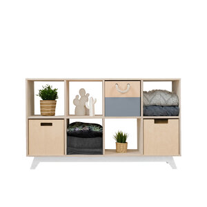 Meuble de rangement NABOSKY blanc 2x4