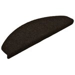 vidaXL Tapis autoadhésifs de marches 10Pièces Marron 56x17x3cm Aiguilleté