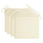 vidaXL Chaises à manger de jardin avec coussins lot de 3 Acacia massif