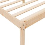 vidaXL Lit pour personne âgée 140x190 cm bois massif de pin