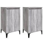 vidaXL Tables de chevet 2 Pièces sonoma gris 40x35x70cm bois d'ingénierie