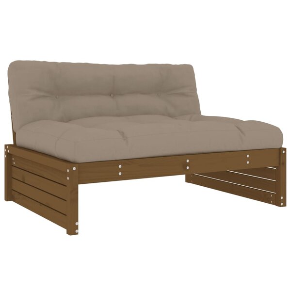 vidaXL Canapé central 120x80 cm marron miel bois de pin massif