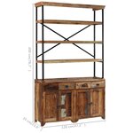 vidaXL Buffet avec étagères Bois de récupération massif 120x35x200 cm