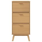 vidaXL Armoire à chaussures OLDEN marron 55x35x120 cm bois pin massif