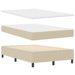 vidaXL Lit à ressorts avec matelas beige 120x200 cm en velours côtelé