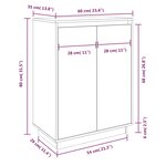 vidaXL Armoire à chaussures Blanc 60x35x80 cm Bois de pin massif